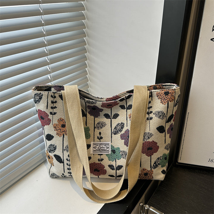 Damen Einkaufstasche mit floralem Design und robusten Trageriemen Nord Taschen