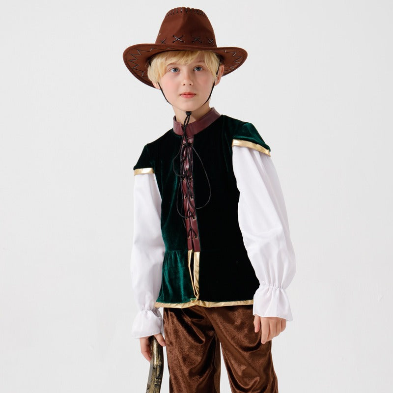 Jungen Wildwest Kostüm mit Hut und Pistole Nord Taschen