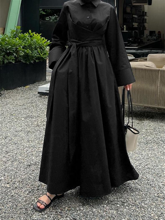 Damen Elegantes Maxikleid mit tailliertem Schnitt Nord Taschen