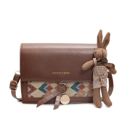 Damen Umhängetasche mit elegantem Knotenverschluss und floralem Muster Nord Taschen