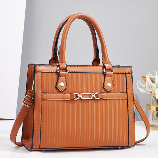 Damen trendige Handtasche mit strukturiertem Obermaterial und abnehmbaren Schulterriemen Nord Taschen