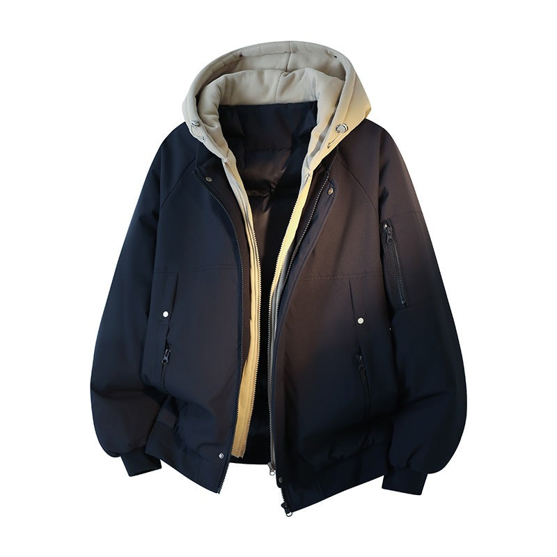 Herren Wasserabweisende Layering-Bomberjacke mit herausnehmbarer Kapuzen-Innenjacke Nord Taschen