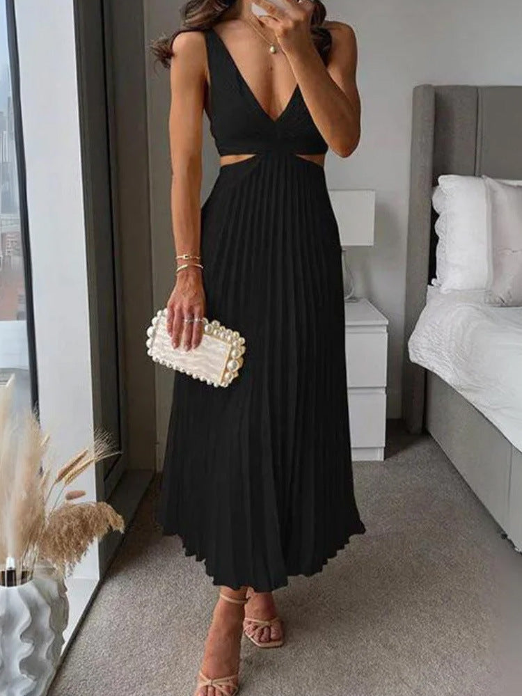 Damen Elegant gefaltetes Abendkleid