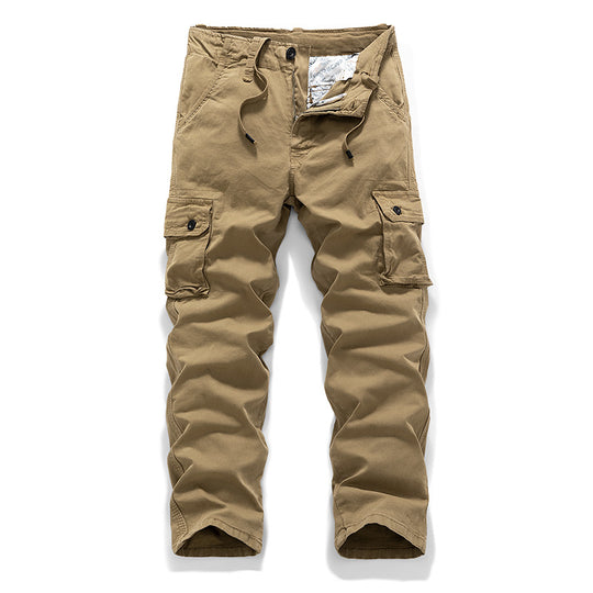 Herren Robust-Canvas Cargohhose mit Tunnelzugbund, Knieabnähern und Mehrfach-Klappentaschen Nord Taschen