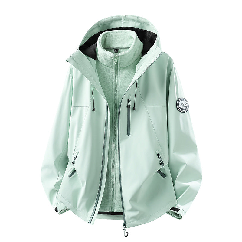 Herren Wasserdichte Softshell-Jacke mit Kapuze und atmungsaktiver Membran Nord Taschen