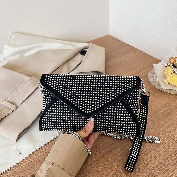 Damen Glamouröse Clutch-Tasche mit funkelnden Strassverzierungen Nord Taschen