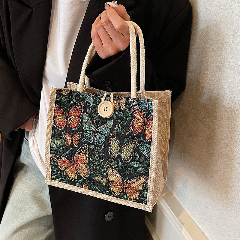 Damen Blumenstickerei Tragetasche Nord Taschen