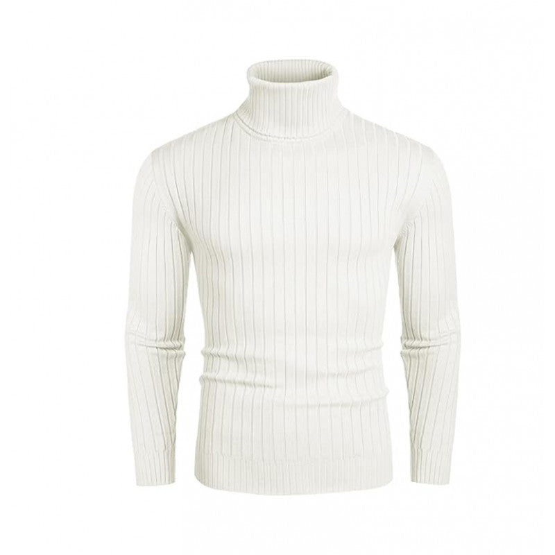 Herren gerippter Rollkragenpullover aus Feinstrick mit taillierter Silhouette Nord Taschen