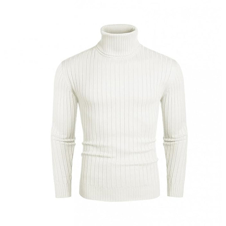 Herren gerippter Rollkragenpullover aus Feinstrick mit taillierter Silhouette Nord Taschen