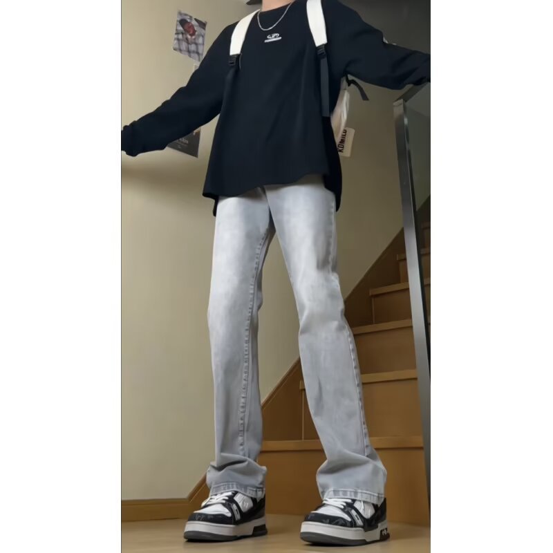 Herren Baumwollmix-Hose mit geradem Bein, lockerem Schnitt und tiefer Leibhöhe Nord Taschen