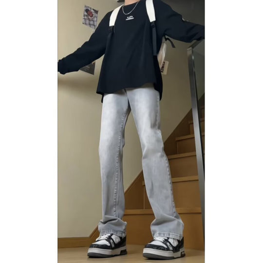 Herren Baumwollmix-Hose mit geradem Bein, lockerem Schnitt und tiefer Leibhöhe Nord Taschen
