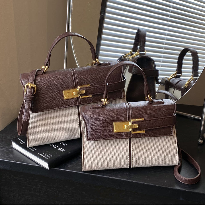 Damen strukturierte Handtasche mit elegantem Kettenverschluss Nord Taschen