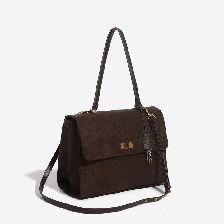 Damen elegante Handtasche aus weichem Wildleder Nord Taschen