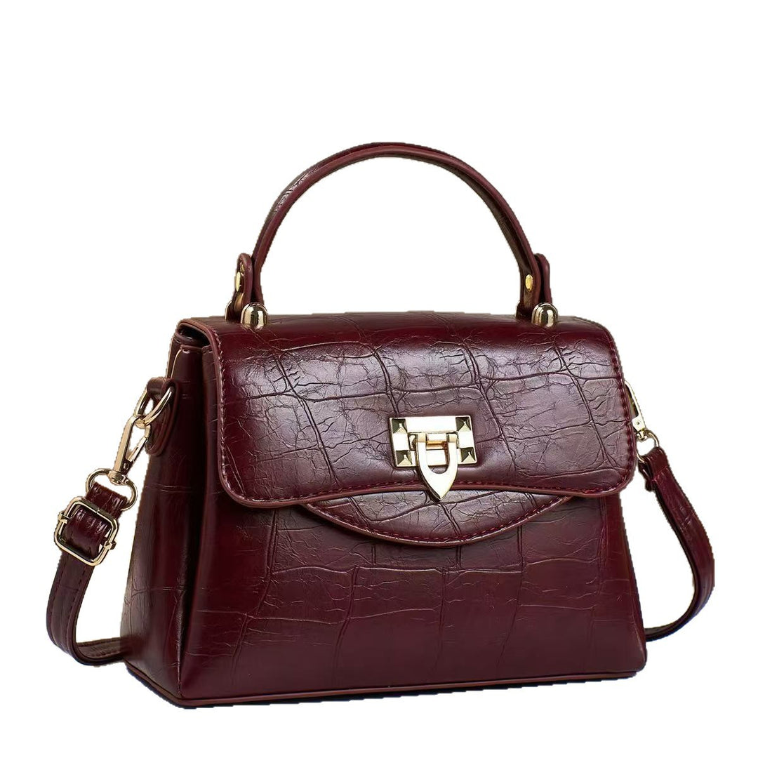 Damen strukturierte Handtasche mit elegantem Krokodilleder-Look Nord Taschen