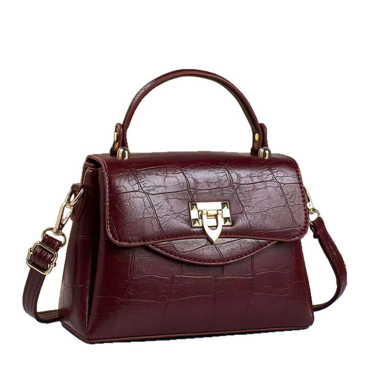 Damen strukturierte Handtasche mit elegantem Krokodilleder-Look Nord Taschen