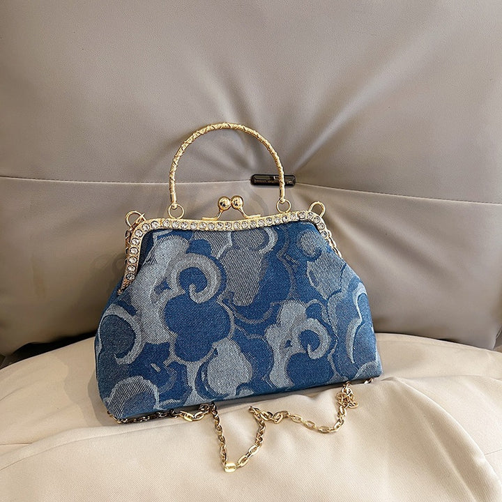 Damen elegante Handtasche mit glamourösem Kettenverschluss Nord Taschen