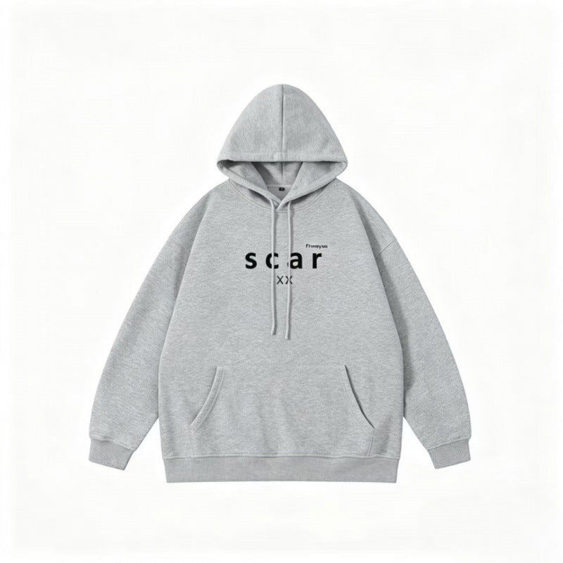 Unisex Oversize-Kapuzenpullover mit Kängurutasche und minimalem Frontprint Nord Taschen
