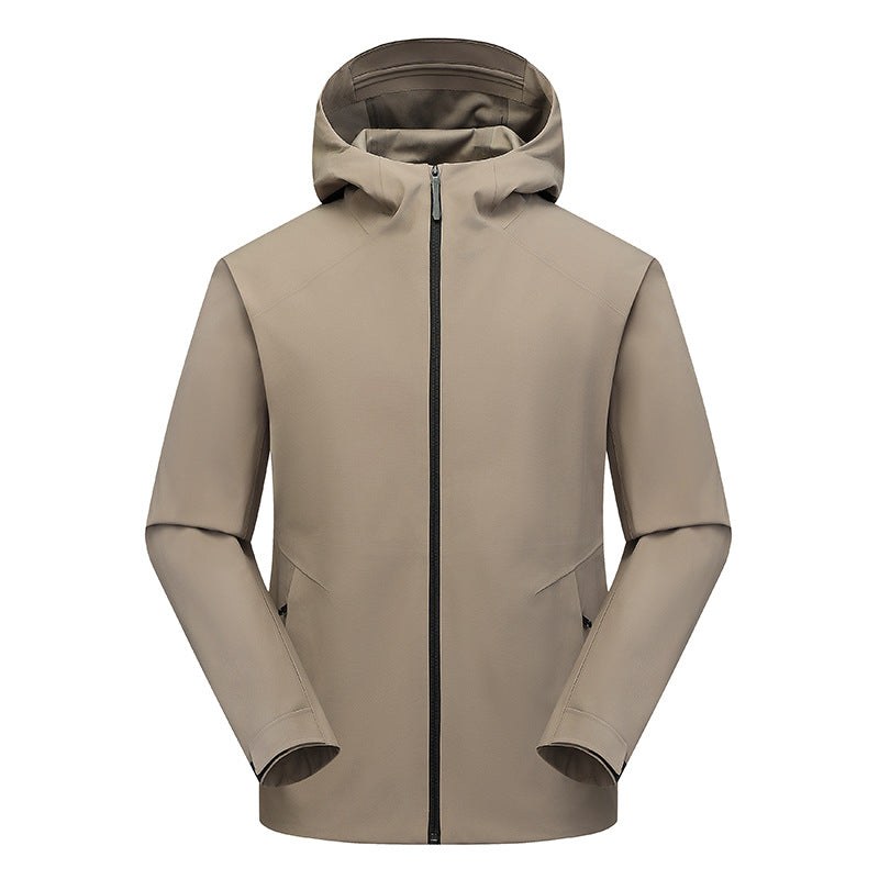 Herren Wasserabweisende Softshell-Outdoorjacke mit Kapuze, verschweißten Nähten & minimalistischer Reißverschluss Nord Taschen