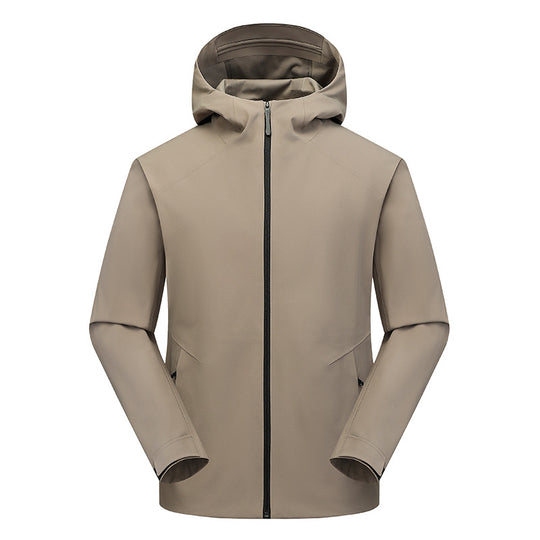 Herren Wasserabweisende Softshell-Outdoorjacke mit Kapuze, verschweißten Nähten & minimalistischer Reißverschluss Nord Taschen
