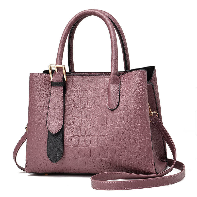 Damen elegante Handtasche mit exklusivem Kroko-Design und praktischen Tragriemen Nord Taschen