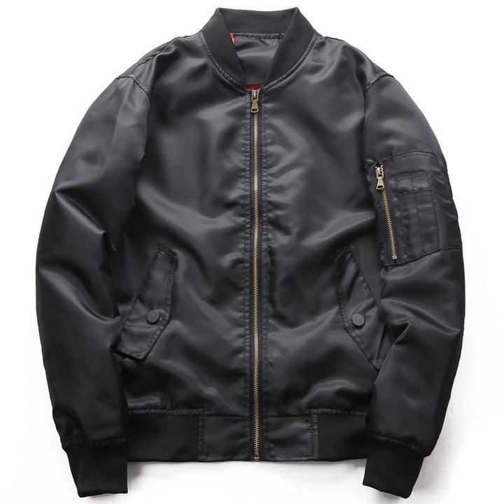 Herren  klassische Bomberjacke aus wasserabweisendem Nylon mit gerippten Bündchen und Ärmeltasche Nord Taschen