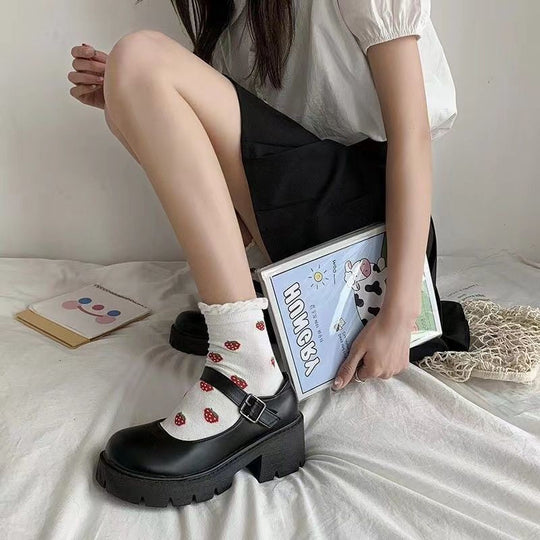Damen Stilvolle Plateauschuhe mit verstellbarem Riemen Nord Taschen