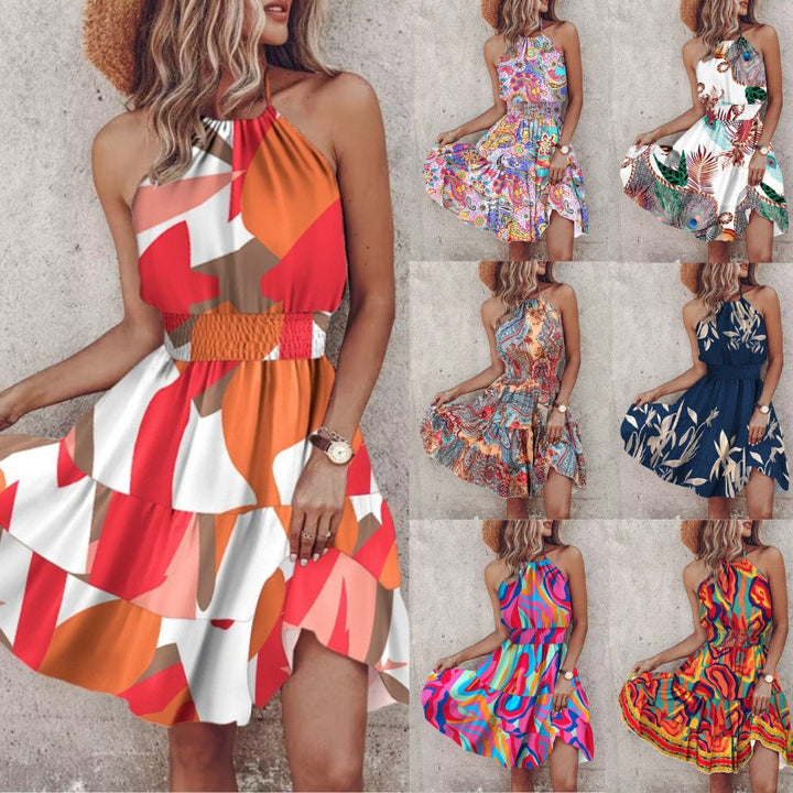 Damen Trendiges Kleid mit Raffung und asymmetrischem Saum