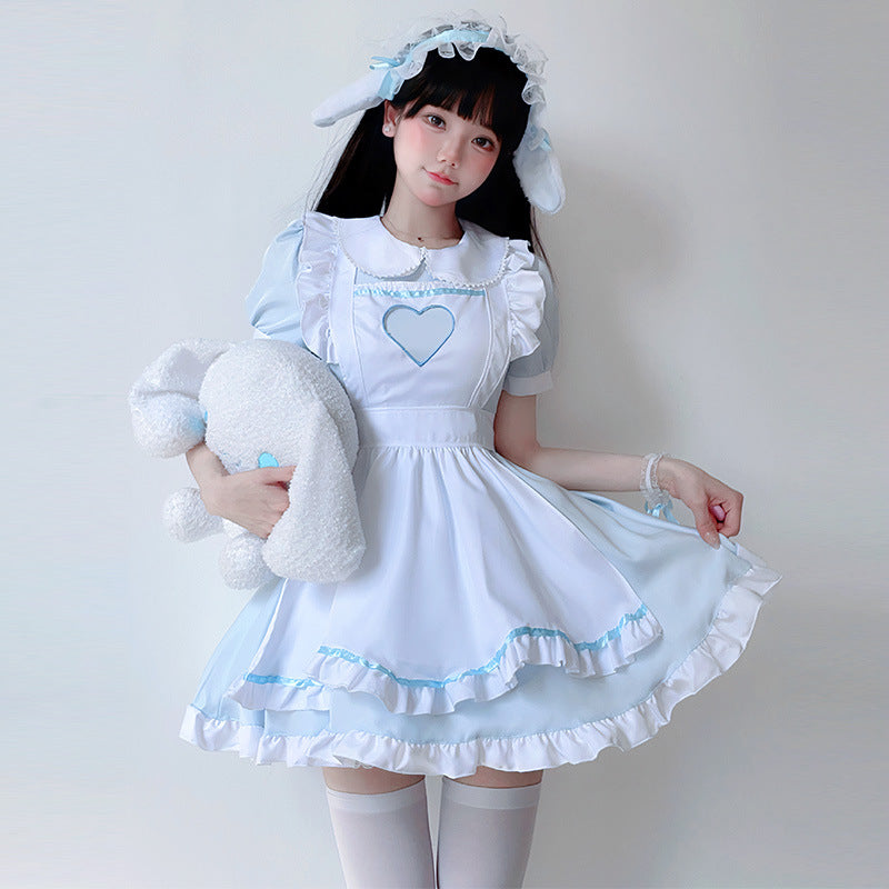Damen verspieltes Kostümkleid im Lolita-Stil mit Rüschendetails und Kräuseln Nord Taschen
