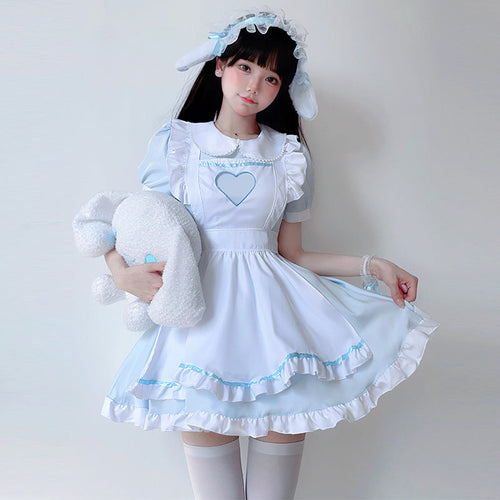 Damen verspieltes Kostümkleid im Lolita-Stil mit Rüschendetails und Kräuseln Nord Taschen