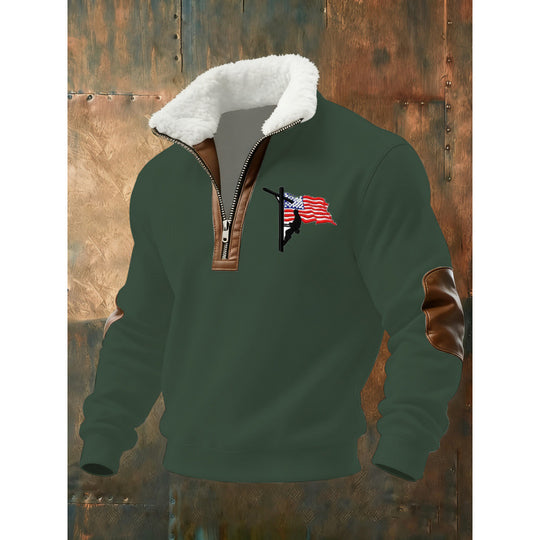 Herren Klassischer Kapuzenpullover mit Fleece-Detail Nord Taschen