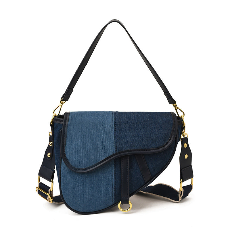 Damen Umhängetasche aus strapazierfähigem Denim mit verstellbarem Schulterriemen Nord Taschen