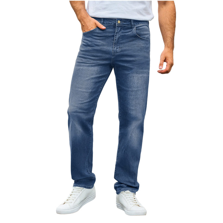 Herren lässige Straight-Leg-Jeans mit mittlerer Bundhöhe und Komfortstretch Nord Taschen