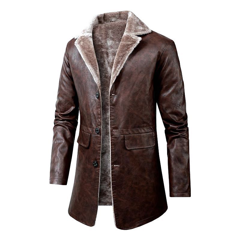 Herren Edle Lammlederjacke mit weichem Innenfutter Nord Taschen