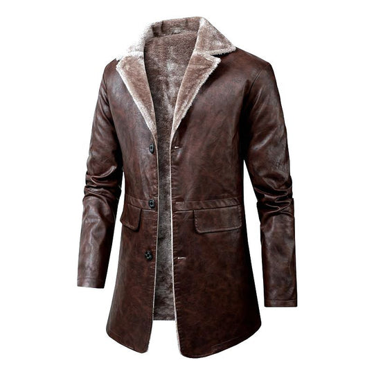 Herren Edle Lammlederjacke mit weichem Innenfutter Nord Taschen