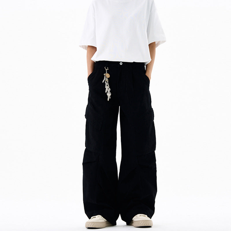 Damen weite Cargohose mit tiefem Schritt und aufgesetzten Taschen Nord Taschen