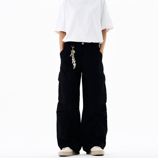 Damen weite Cargohose mit tiefem Schritt und aufgesetzten Taschen Nord Taschen