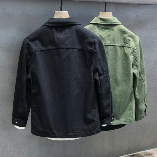 Herren Utility-Fieldjacke mit vier aufgesetzten Pattentaschen und klassischem Hemdkragen Nord Taschen