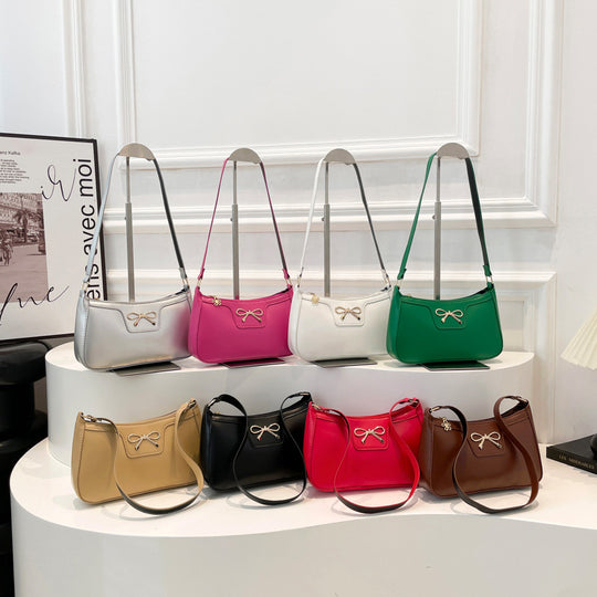 Damen modische Umhängetasche mit eleganter Schleifenapplikation Nord Taschen