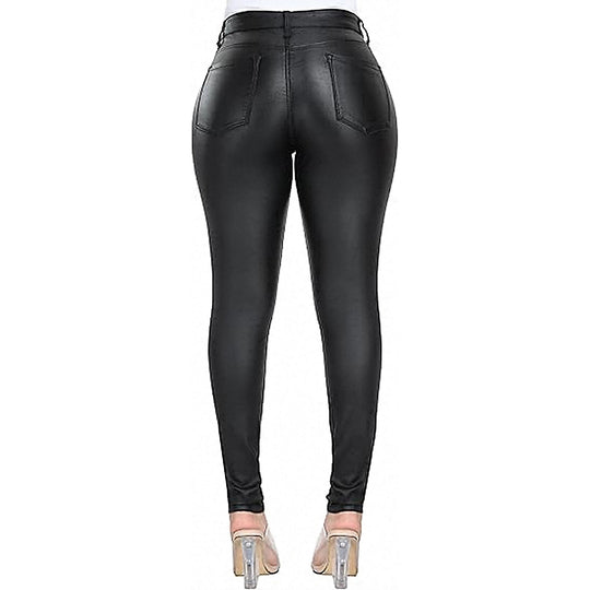 Damen High‑Waist Skinny‑Leggings in Lederoptik Nord Taschen