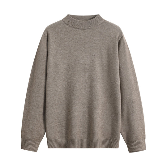 Unisex Oversize Rundhals-Pullover aus schwerer Baumwollmischung mit gerippten Bündchen Nord Taschen