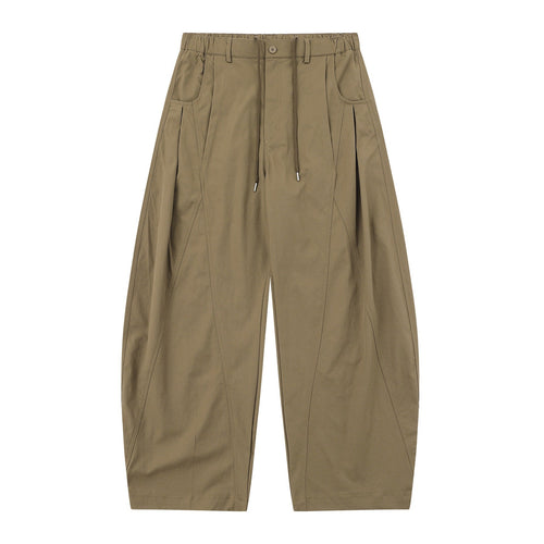 Damen High-Waist Cropped-Cargo-Hose mit abgesteppten Paneelen und Tunnelzug Nord Taschen