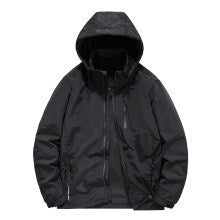 Herren wasserabweisende Kapuzen-Fieldjacke mit Thermofutter und verdecktem Reißverschluss Nord Taschen