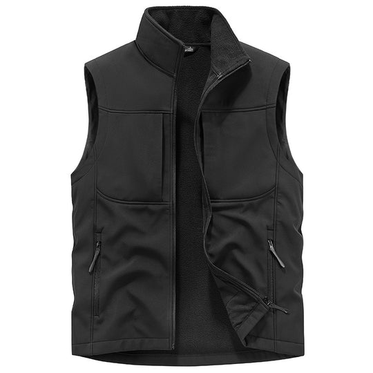Herren Funktionale Softshell‑Weste mit Fleecefutter und winddichter Membran Nord Taschen