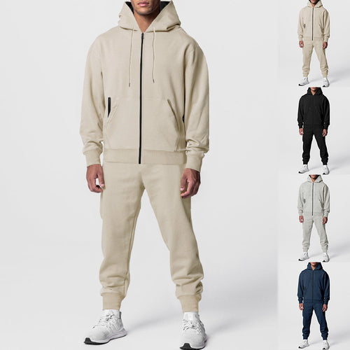 Herren Komplettes Sweatset mit Reißverschluss-Hoodie und tapered Jogginghose Nord Taschen