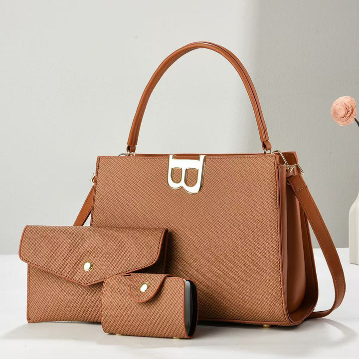 Damen elegante Handtasche mit abnehmbaren Accessoires Nord Taschen