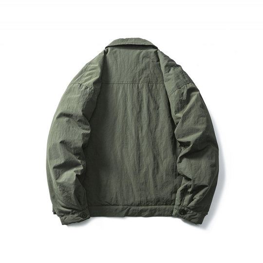 Herren Leichte Oversize-Fieldjacke im Workwear-Stil mit Hemdkragen und Knopfverschluss Nord Taschen
