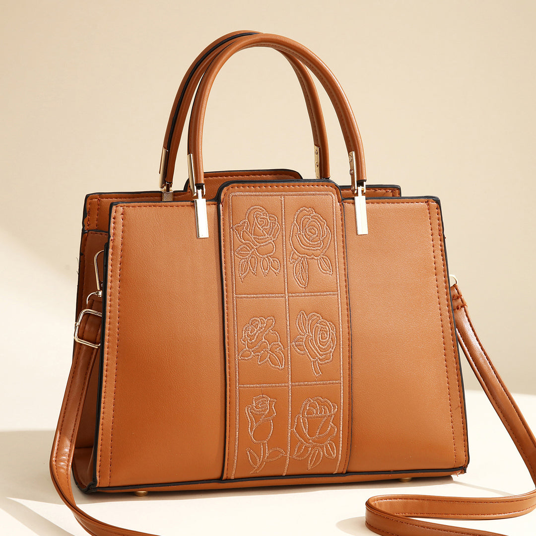 Damen elegante Tragetasche mit floralem Stickdesign Nord Taschen