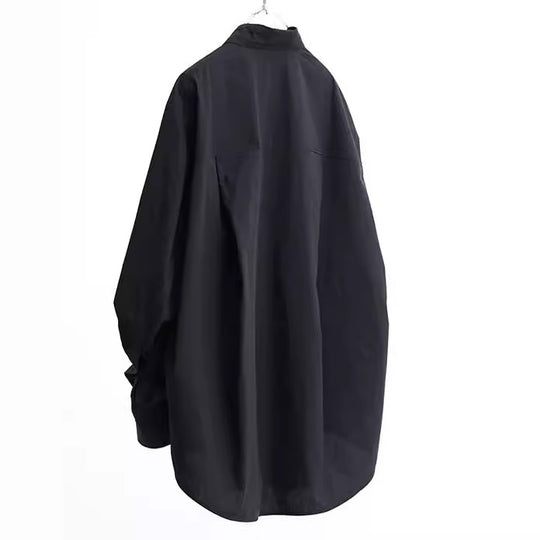 Damen Oversize-Baumwollhemd mit extra weitem Schnitt und Brusttasche Nord Taschen