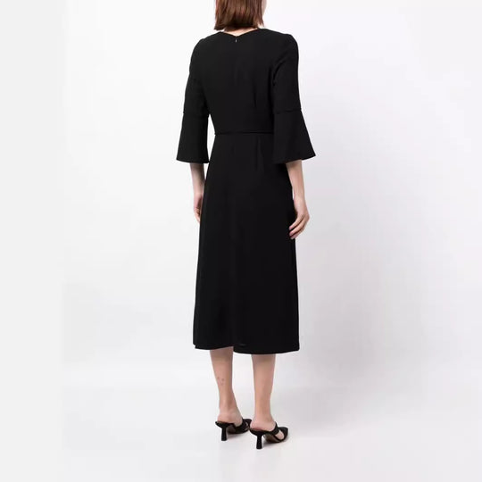 Damen Midikleid mit taillierter Silhouette und Trompetenärmeln Nord Taschen