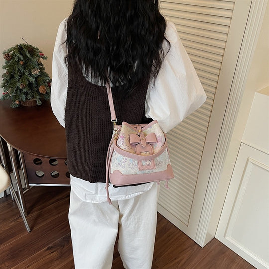 Damen Hobo-Tasche mit großem Schleifenakzent und verstellbarem Schulterriemen Nord Taschen